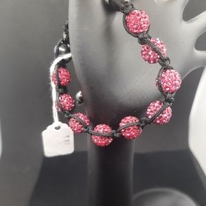 Hematite and Shamballa Sworovski Elements Bracelet Unisex New